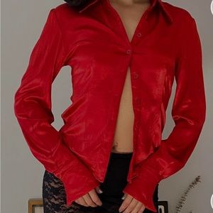 Pre-loved Vintage Shiny Button Down